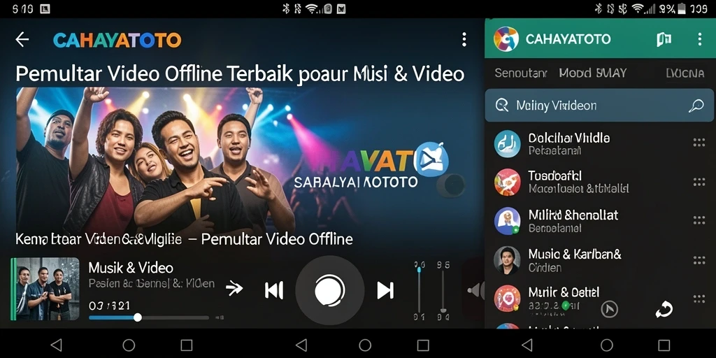 Antarmuka CAHAYATOTO menampilkan kemudahan dalam pemutaran video offline.