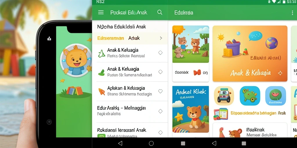 Tampilan antarmuka N32 yang ramah anak dan interaktif.