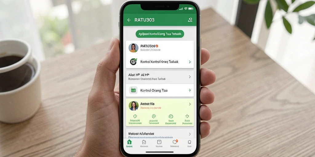 Antarmuka aplikasi RATU303 yang sederhana dan fungsional.