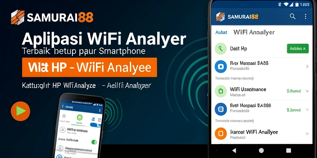 Tampilan antarmuka aplikasi SAMURAI88 yang menampilkan analisis WiFi.
