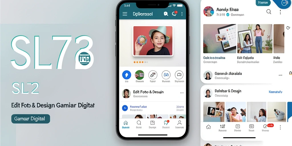 Antarmuka SL72 yang inovatif untuk pengeditan gambar digital.
