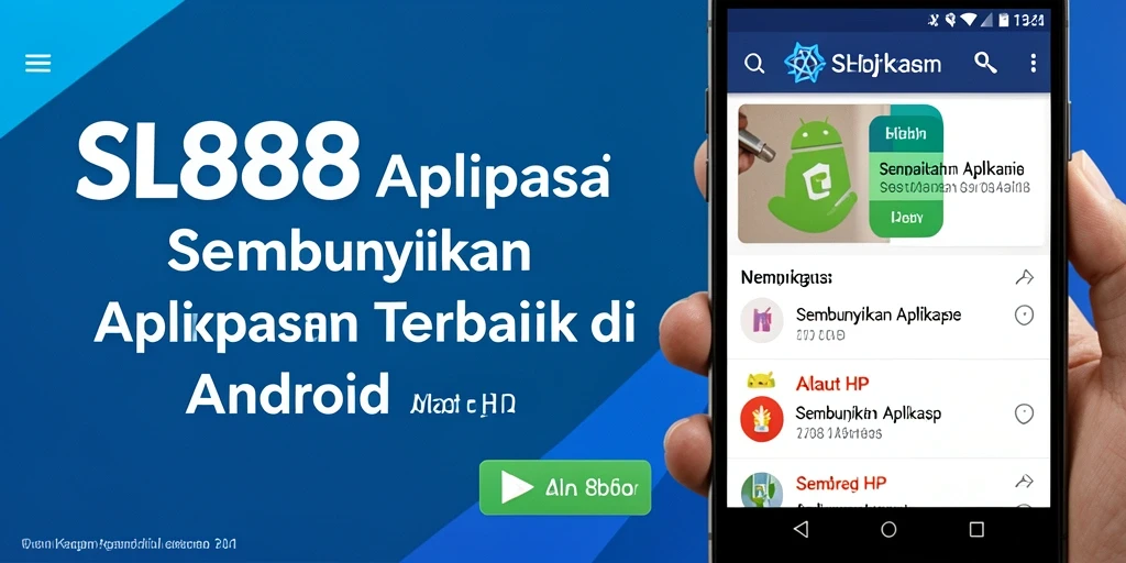 Tampilan antarmuka SL888 yang sederhana dan fungsional untuk menyembunyikan aplikasi.
