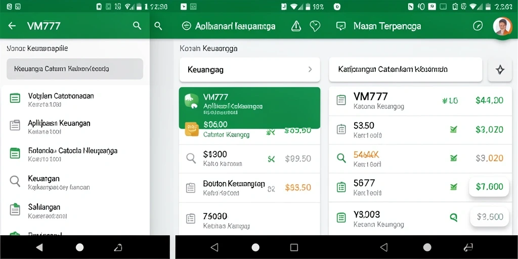 Tampilan antarmuka VM777 yang sederhana dan fungsional.