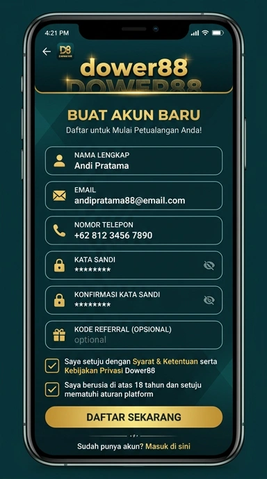 Panduan Buat Akun Baru Dower88 untuk Pengguna Android